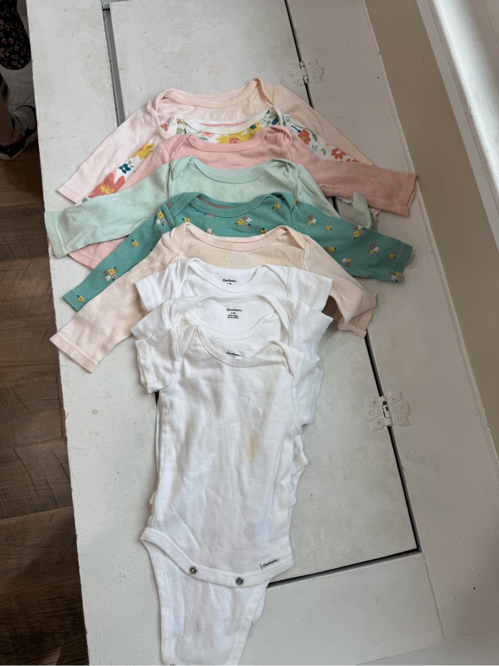 Cloud Island 9pack long and short sleeve bodysuits size 0-3month